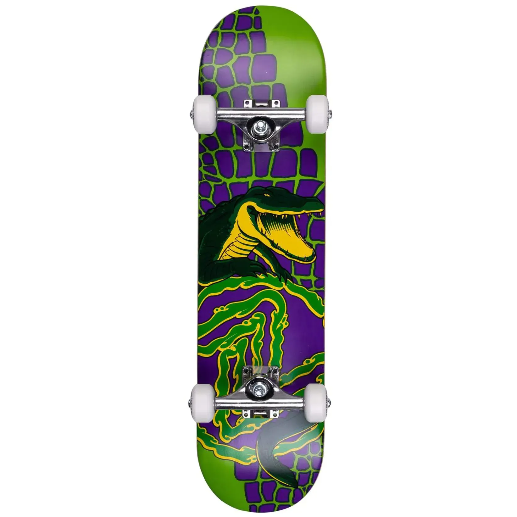Z-Flex Mini Gator Complete Skateboard - Green/Purple 7.25''