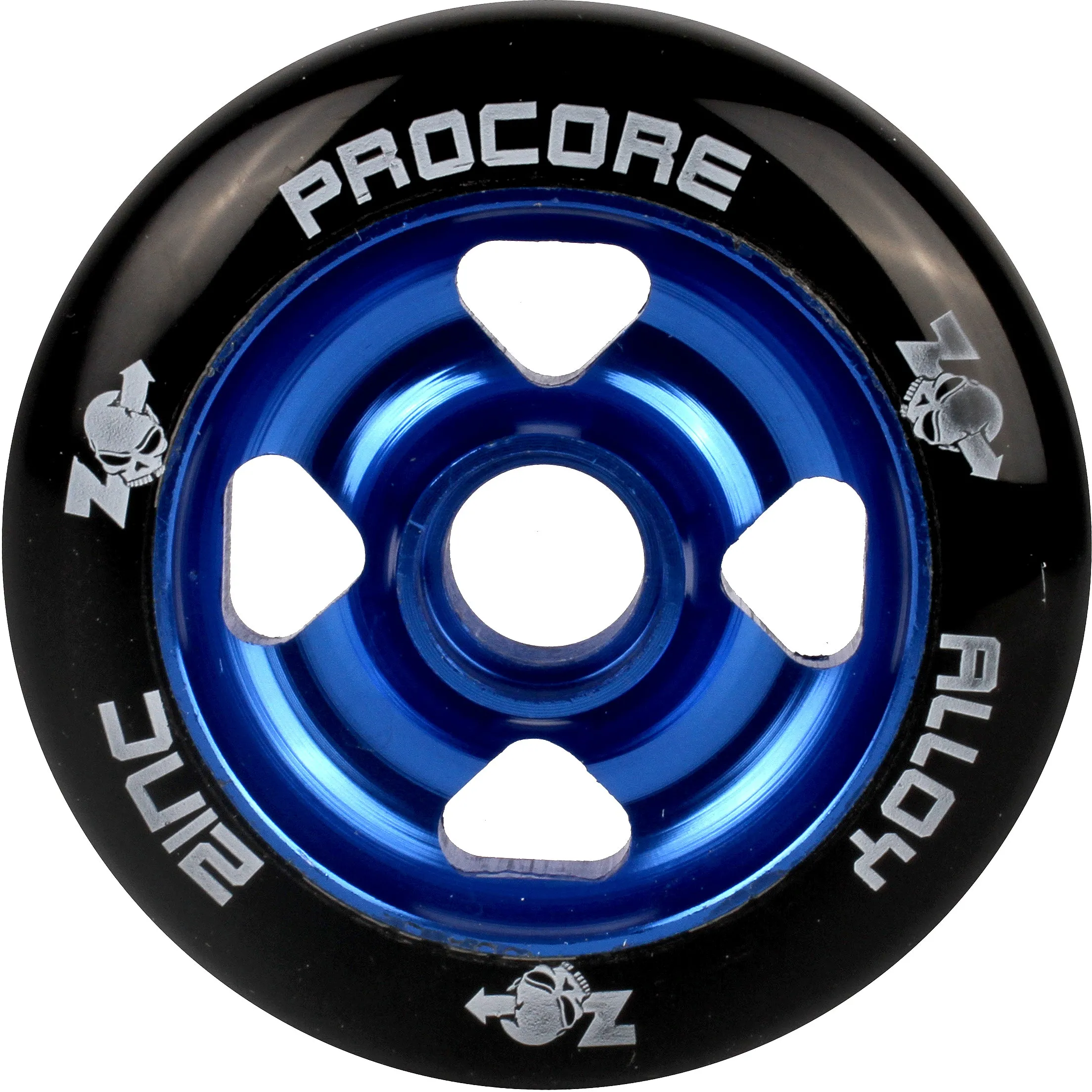 Zinc Pro Core 100mm Scooter Wheel - Black/Blue (Pair)