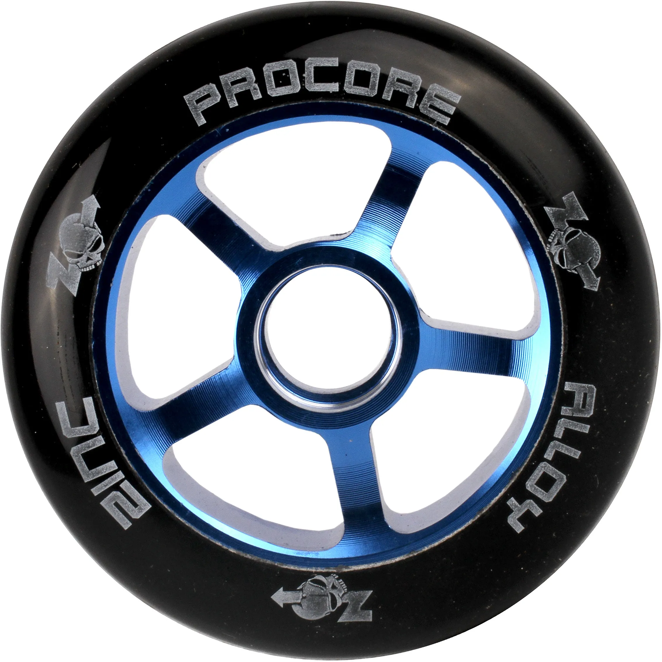 Zinc Pro Core 100mm Scooter Wheel - Blue (Pair)