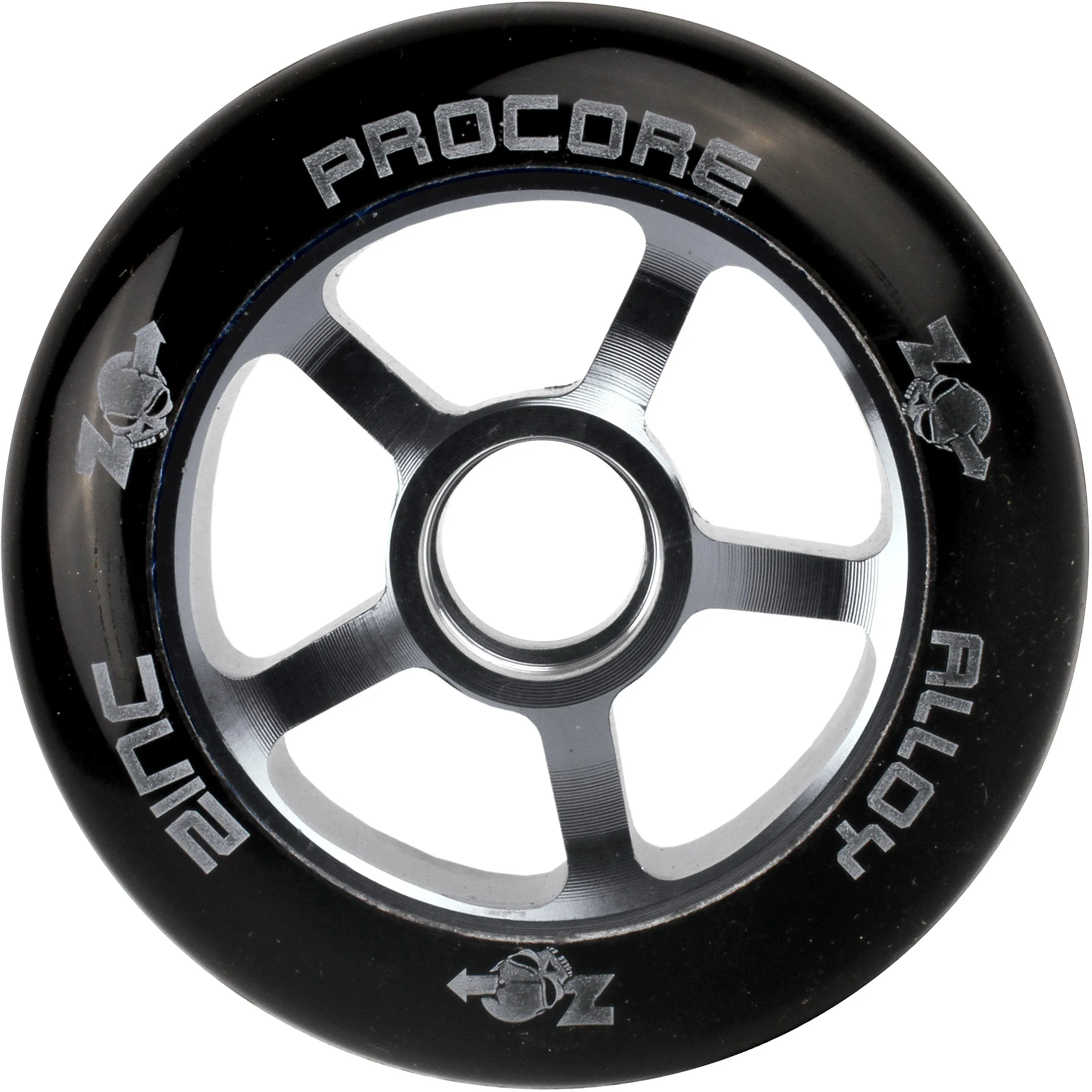 Zinc Pro Core 100mm Scooter Wheel - Silver (Pair)