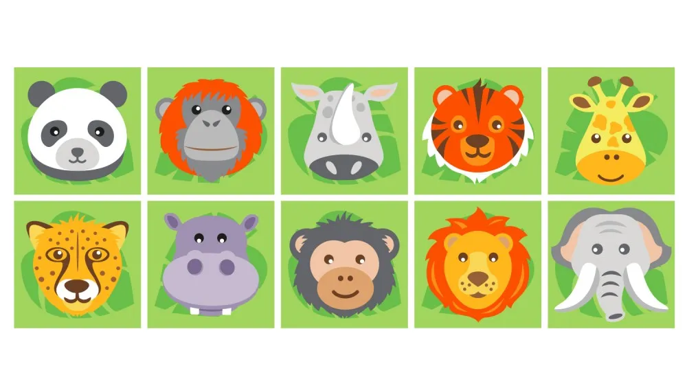 Zoo Conservation™ 30 Mini Placement Carpets with Holdall