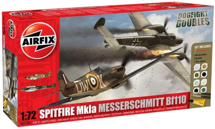 Airfix Spitfire 1A/Messerschmitt Bf110 Dogfight Doubles 1:72