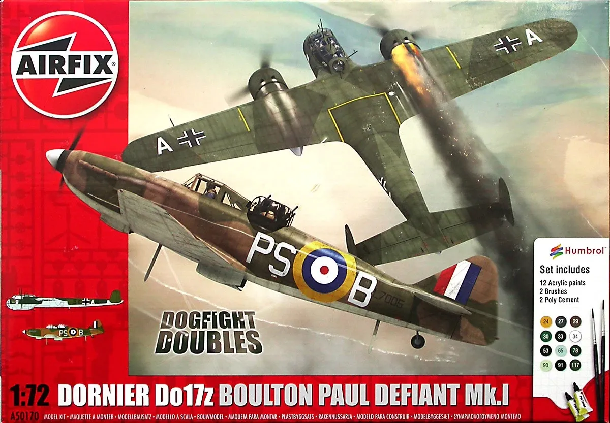 Airfix Dornier Do17Z/Boulton Paul Defiant Dogfight Doubles 1:72