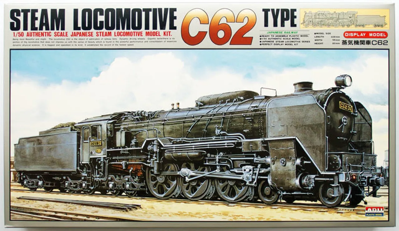 Arii 356029 Japanese Steam Locomotive Type C62 1/50 Scale Kit (Microace)