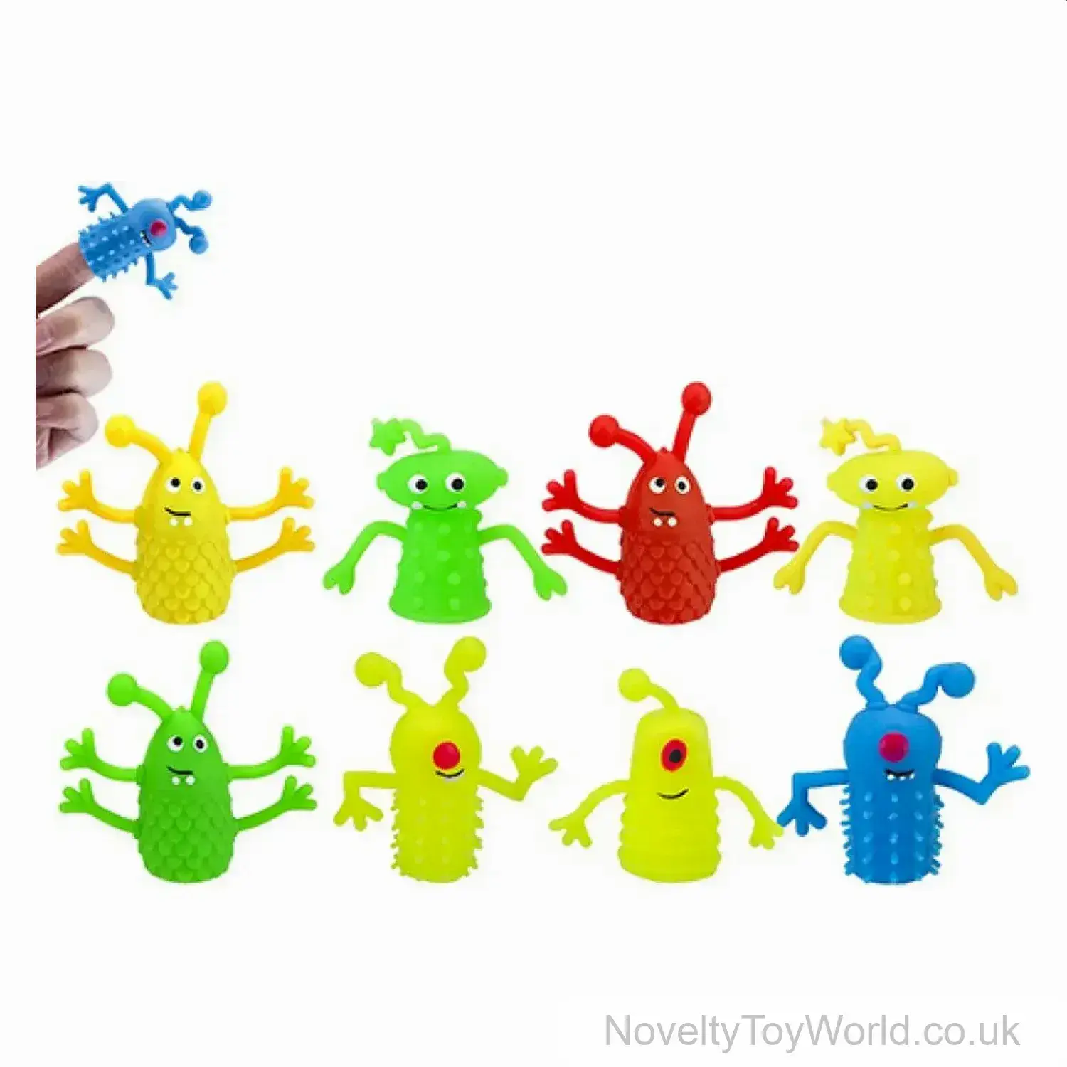 Alien Monster Finger Puppets - 4 Assorted (5cm)