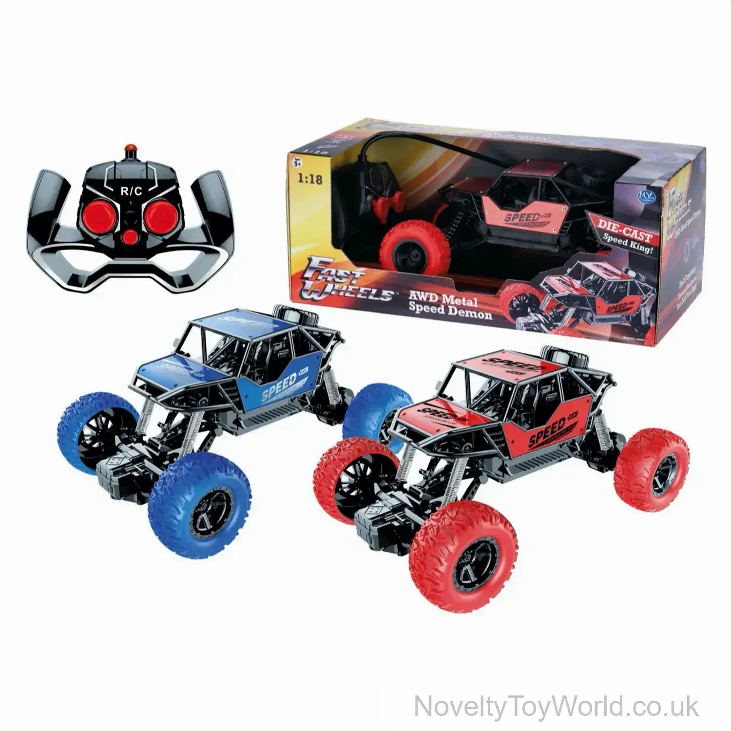 All Wheel Drive Diecast Metal R/C Speed Demon - 1 to 18 Scale