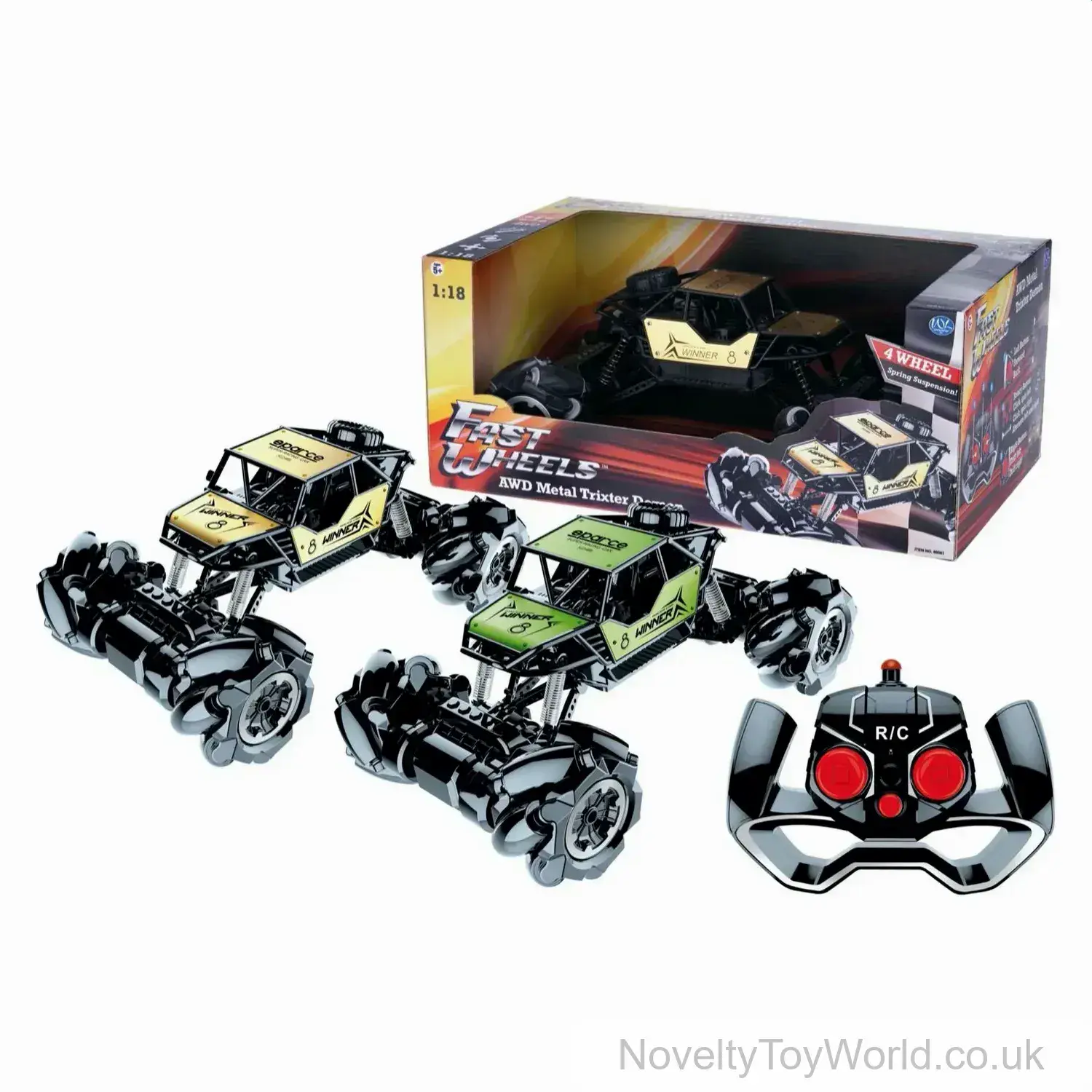 All Wheel Drive Metal R/C Trixter Demon Off-Road Car - 1 to 18 Scale