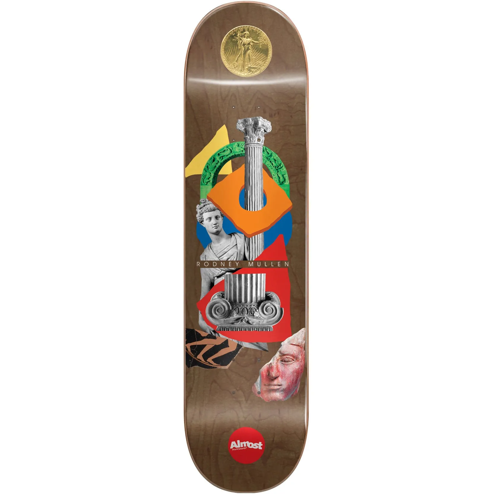 Almost Relics R7 Mullen Skateboard Deck - Brown 7.75''