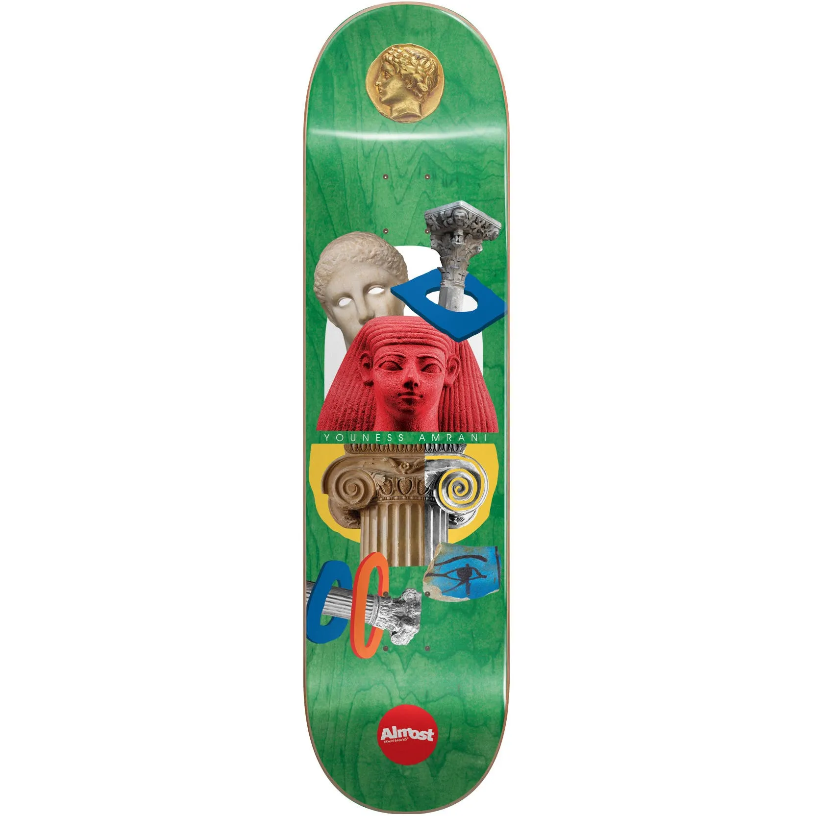 Almost Relics R7 Youness Skateboard Deck - Green 8''