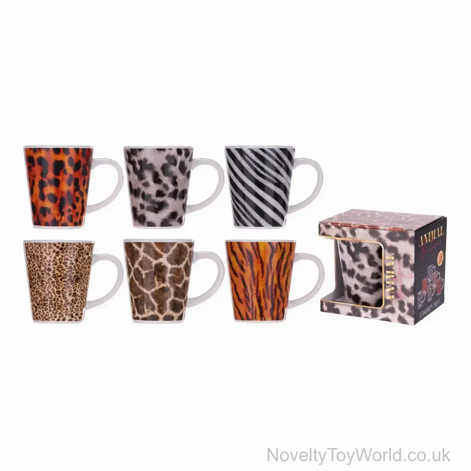 Animal Print Stoneware Mug - Boxed (12oz)