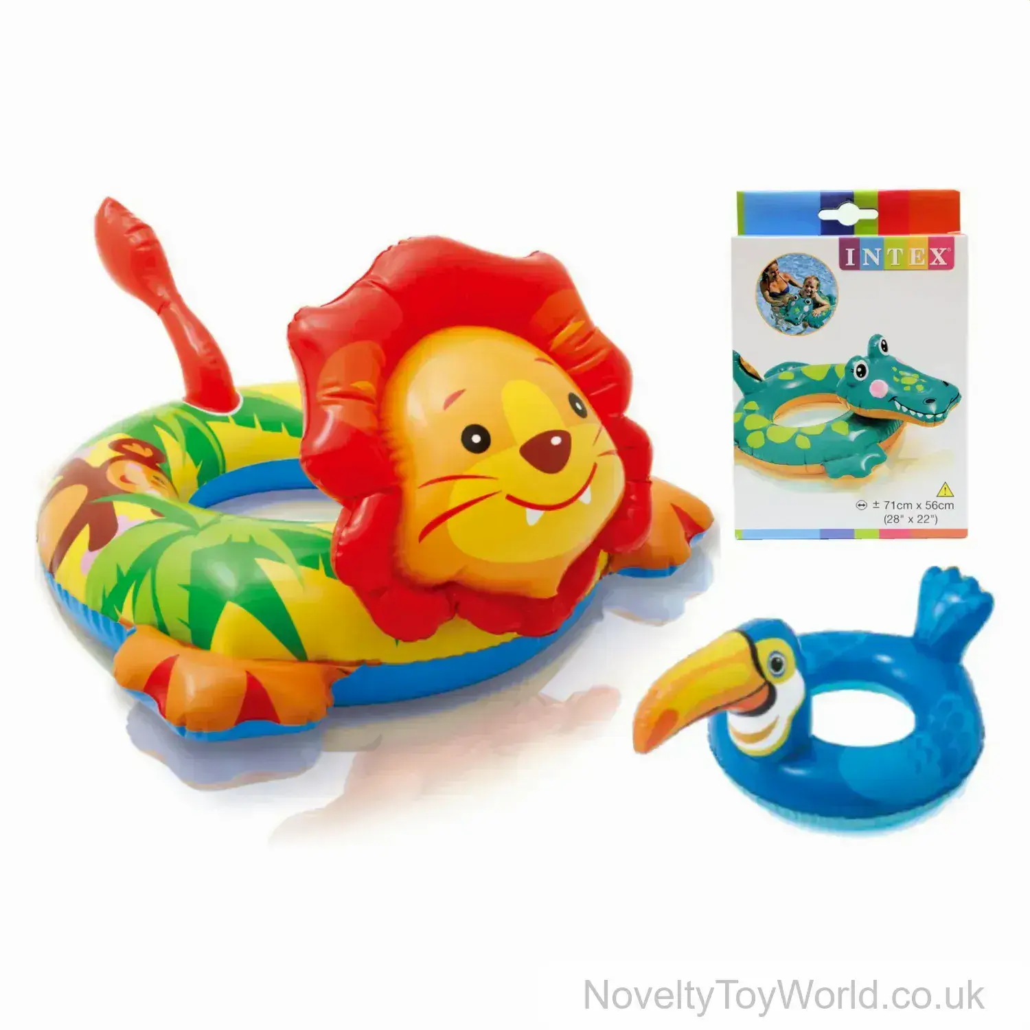 Animal Swim Rings with Heads - Intex (71cm)