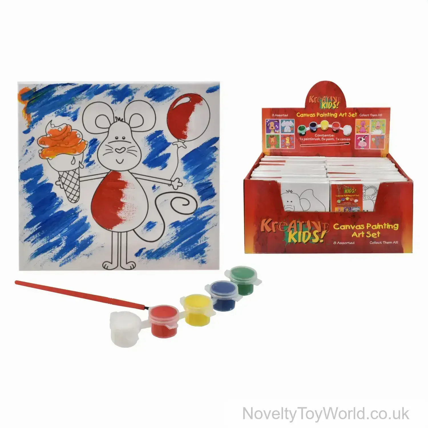 Art Paint Set with Canvas (15cm x 15cm)