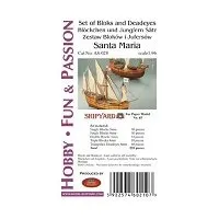 Set of Blocks Deadeyes and Hearts Santa Maria