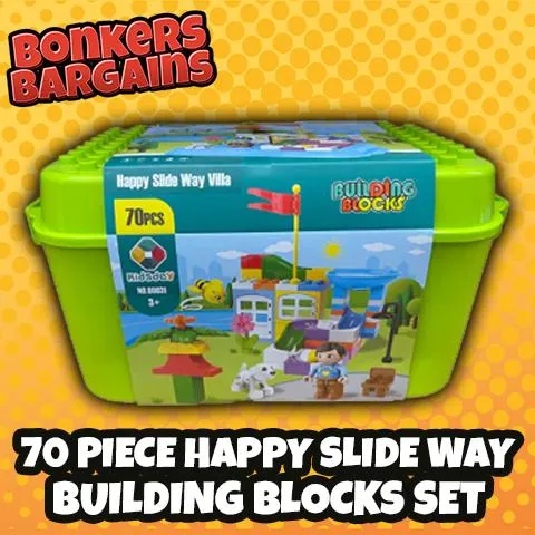 70 Piece Happy Slide Way Vill Building Set