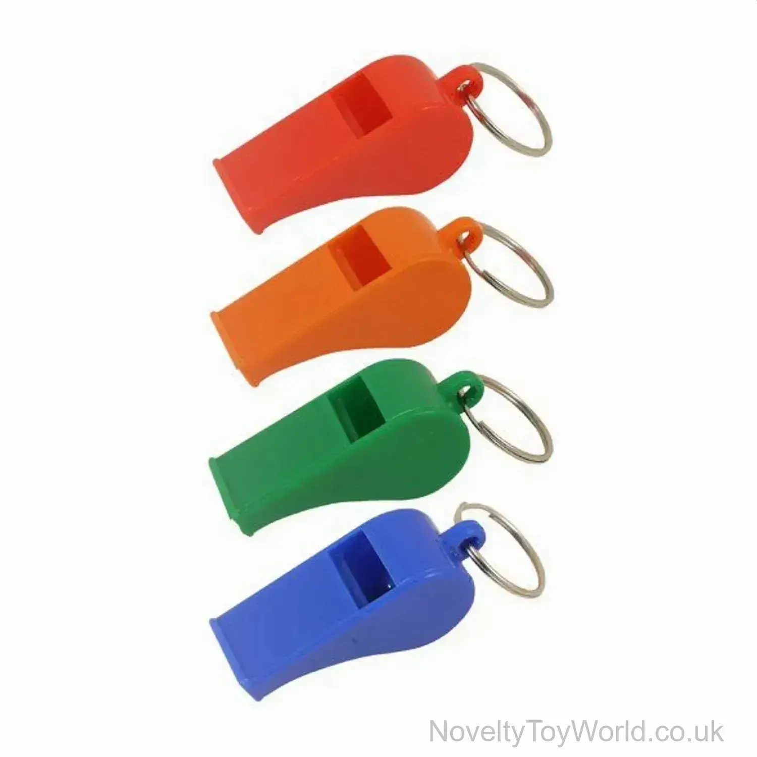 Basic Plastic Whistle With Keyring (5.5cm)