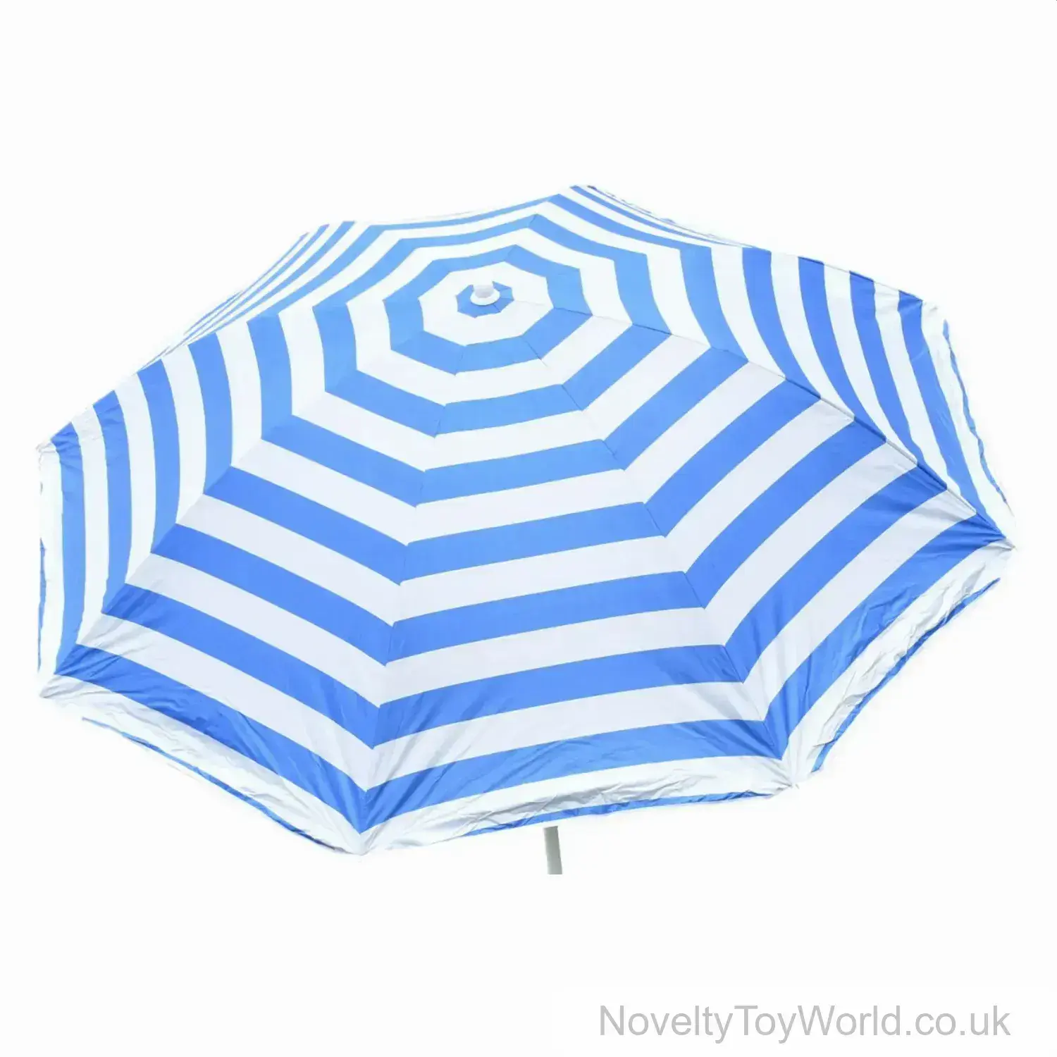 Beach Parasol UV Umbrella with Tilt - Blue Striped (86cm)