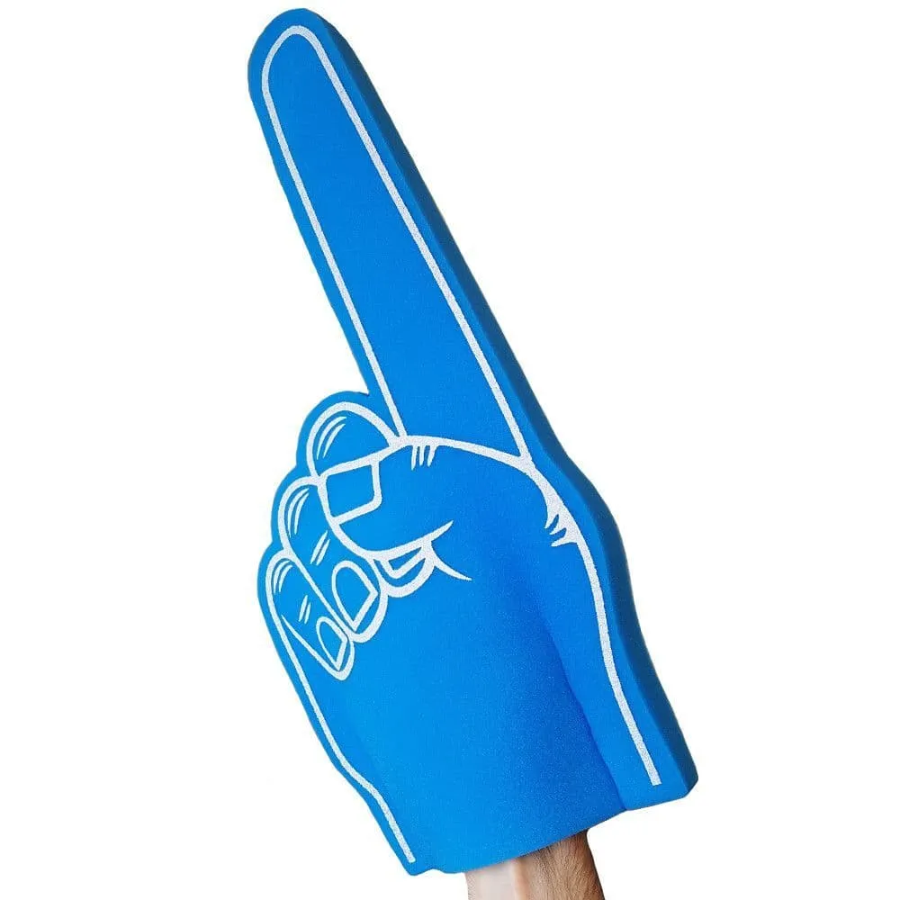 Big Foam Fingers in Blue (45cm) - Bulk Buy Foam Hands UK