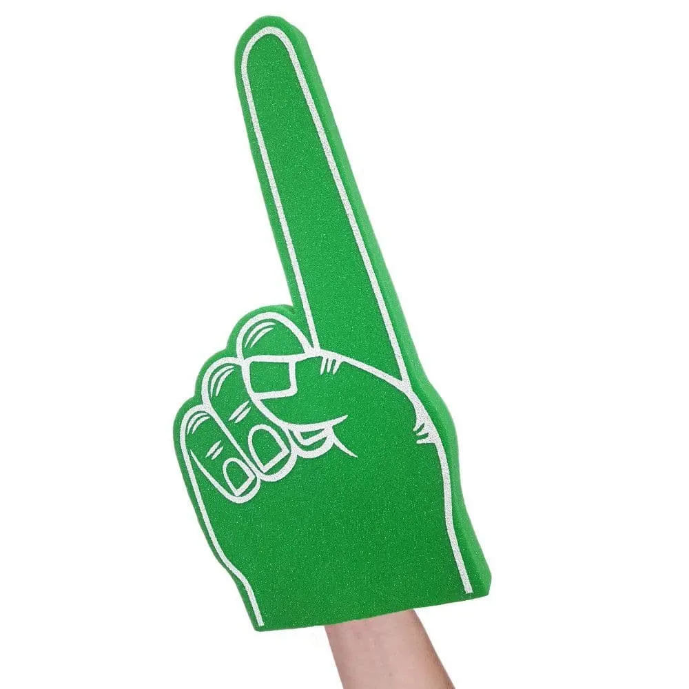 Big Foam Fingers in Green (45cm) - Bulk Buy Foam Hands UK