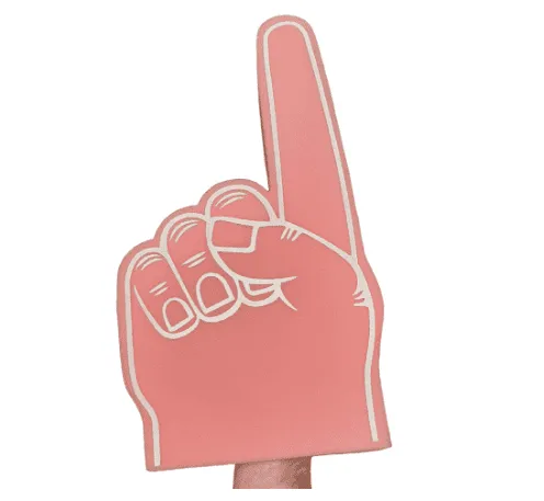Big Foam Fingers in Pink (45cm) - Bulk Buy Foam Hands UK