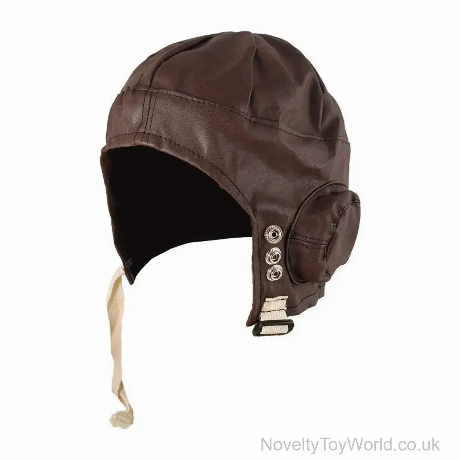Biggles Leather Look RAF Pilot Hat - Adult