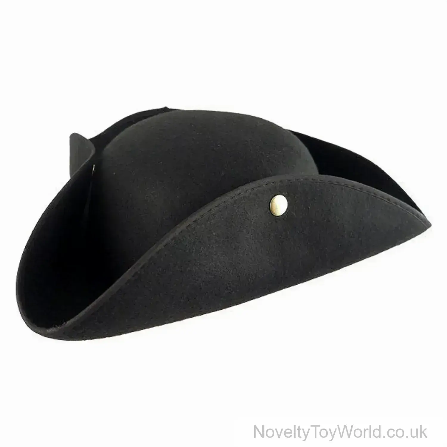 Black Pirate Fancy Dress Tricorne Hat - Adult