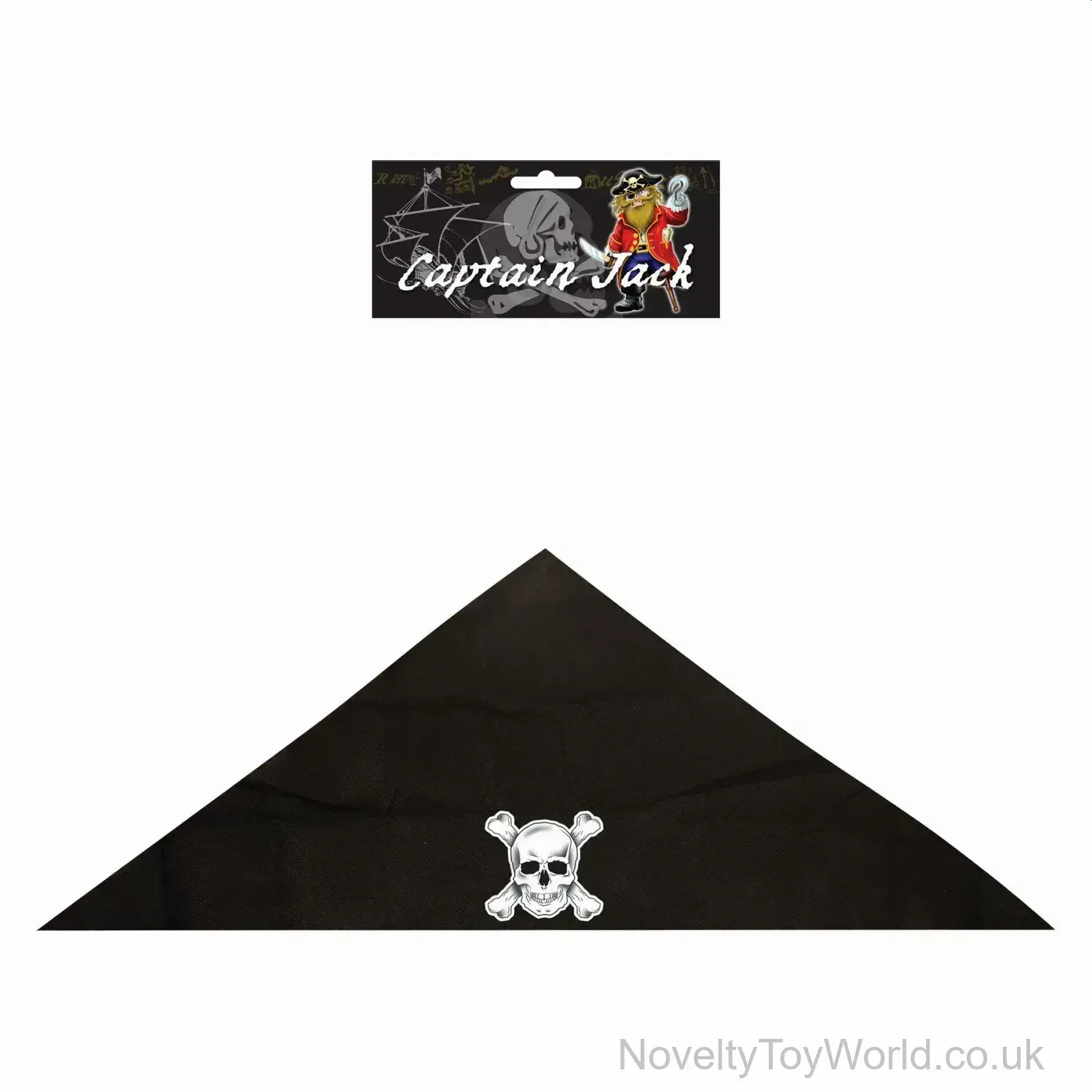 Black Pirate Skull & Crossbones Bandana - Adult Size