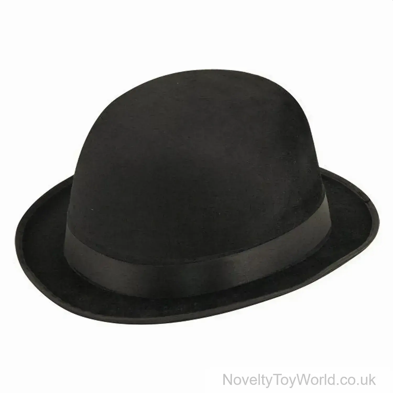 Black Velour Novelty Bowler Hat - Adult