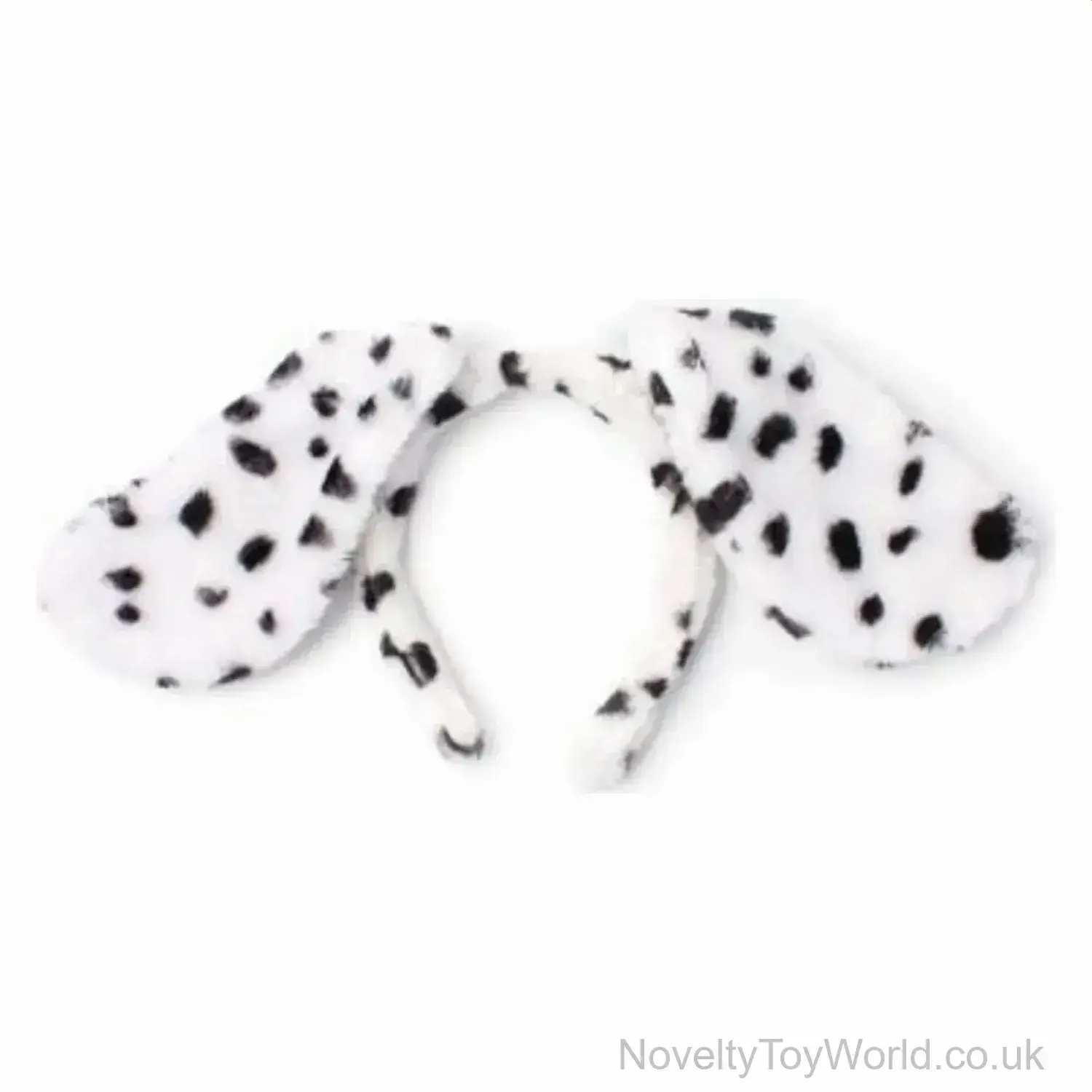 Black & White Dalmatian Dog Ears Fancy Dress Headband