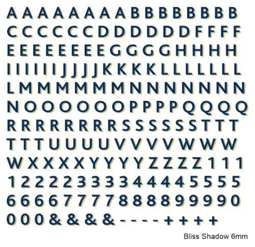 BECC Bliss Shadow Lettering 6mm