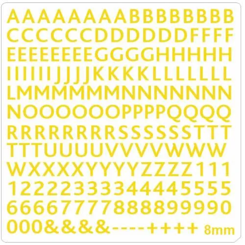 BECC Bliss Yellow Lettering 6mm