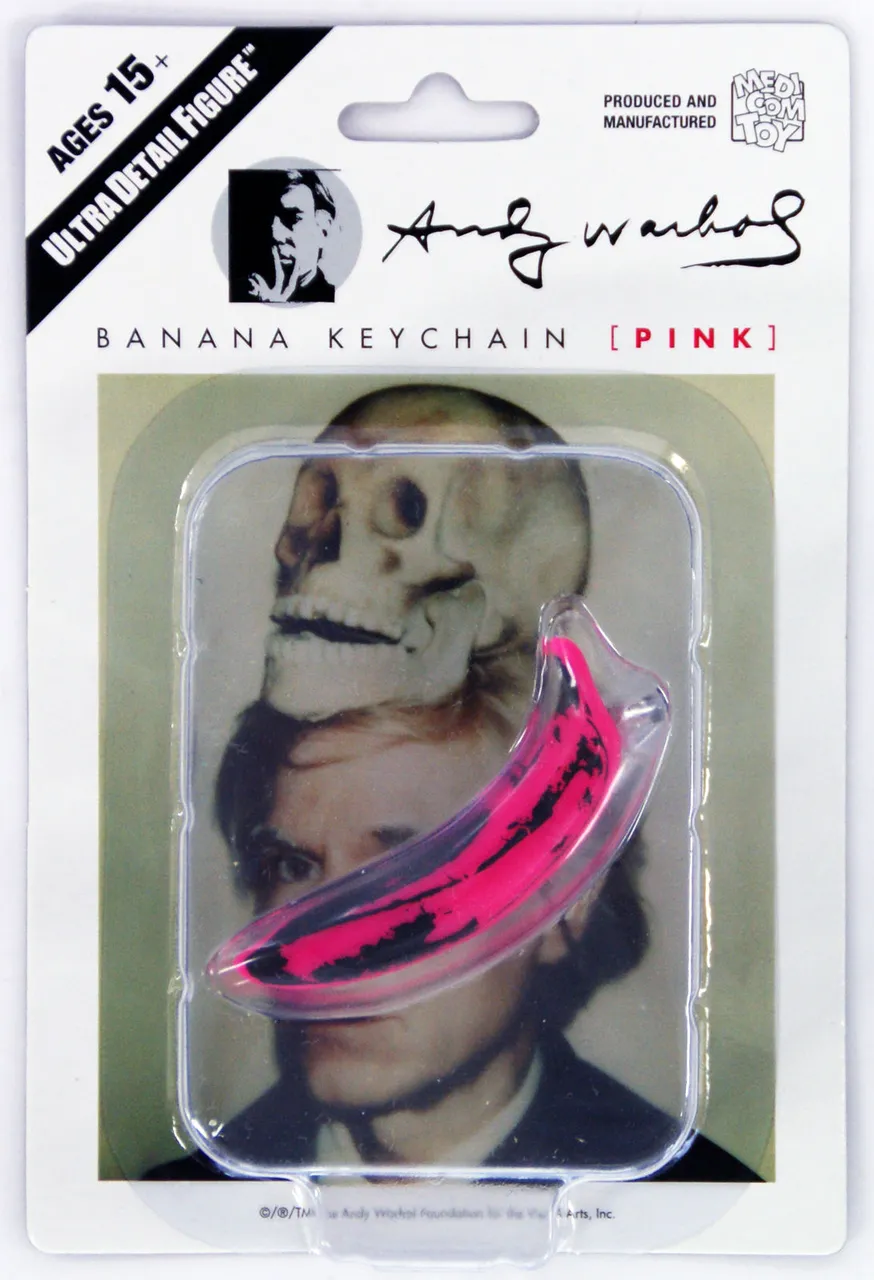 Medicom UDF-120 Ultra Detail Figure Andy Warhol BANANA KEYCHAIN Pink