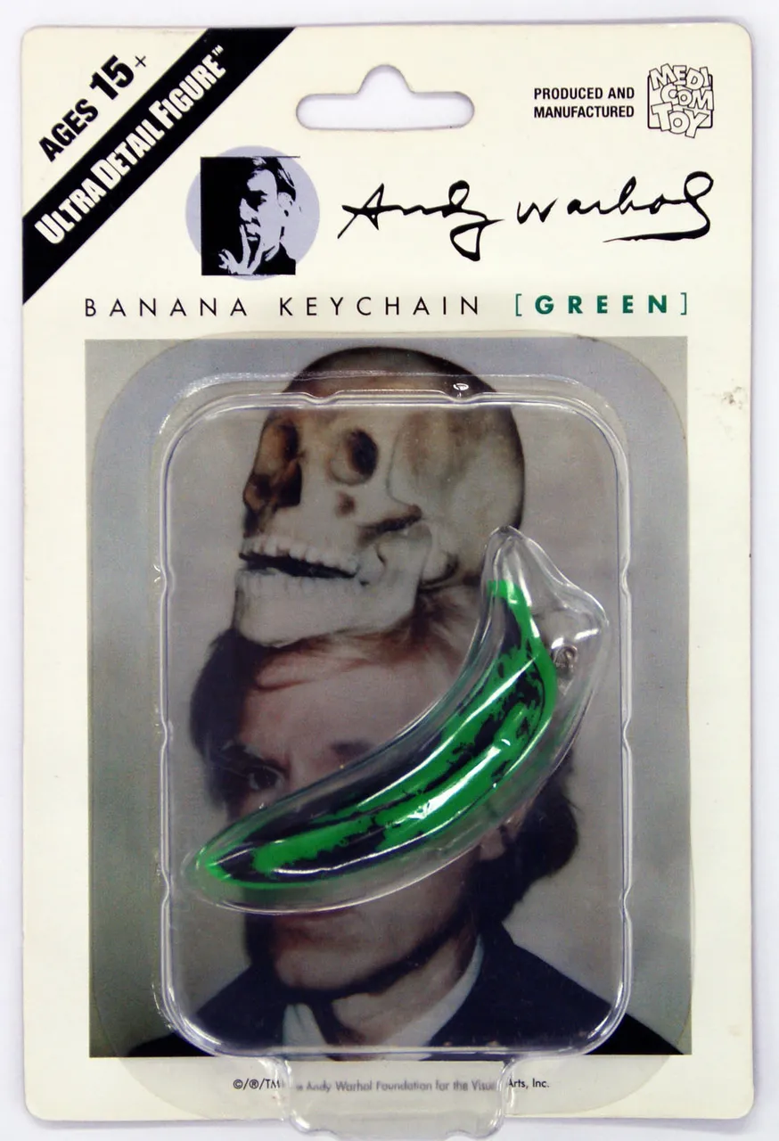 Medicom UDF-122 Ultra Detail Figure Andy Warhol BANANA KEYCHAIN Green