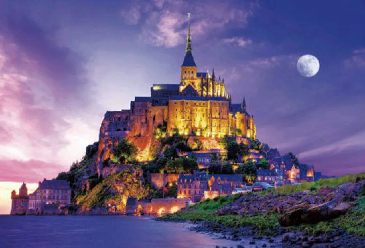 Beverly Jigsaw Puzzle S72-526 Mont Saint-Michel Twilight (2000 S-Pieces)
