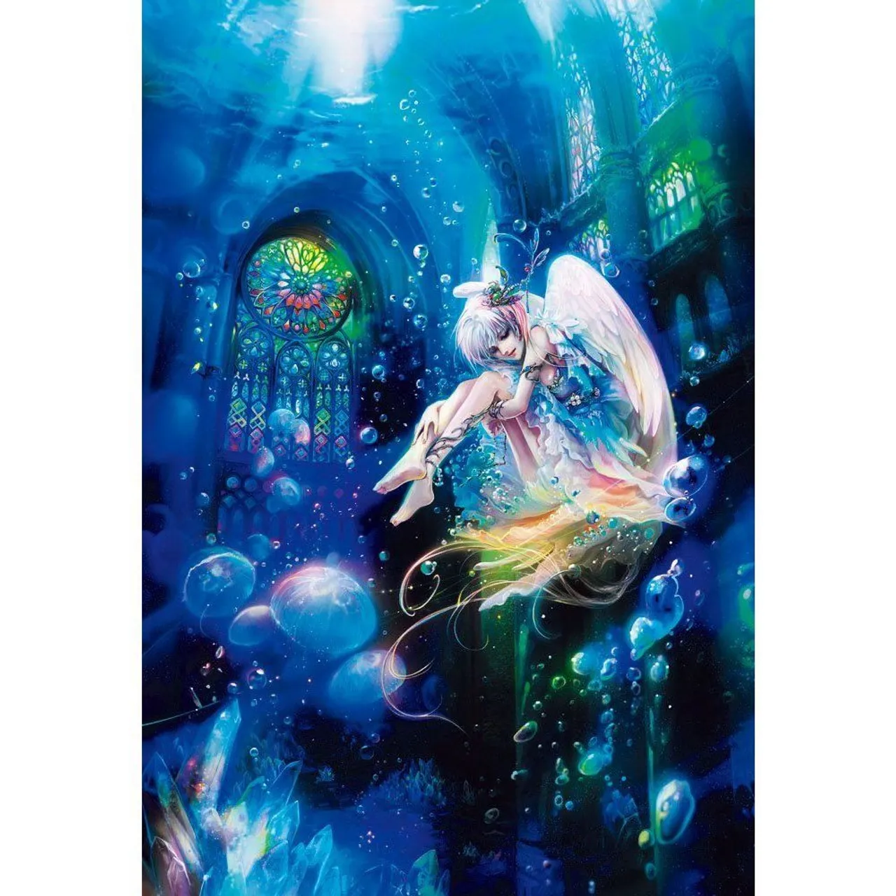 Beverly Jigsaw Puzzle M81-529 Fantasy Art Aqua Angel (1000 S-Pieces)