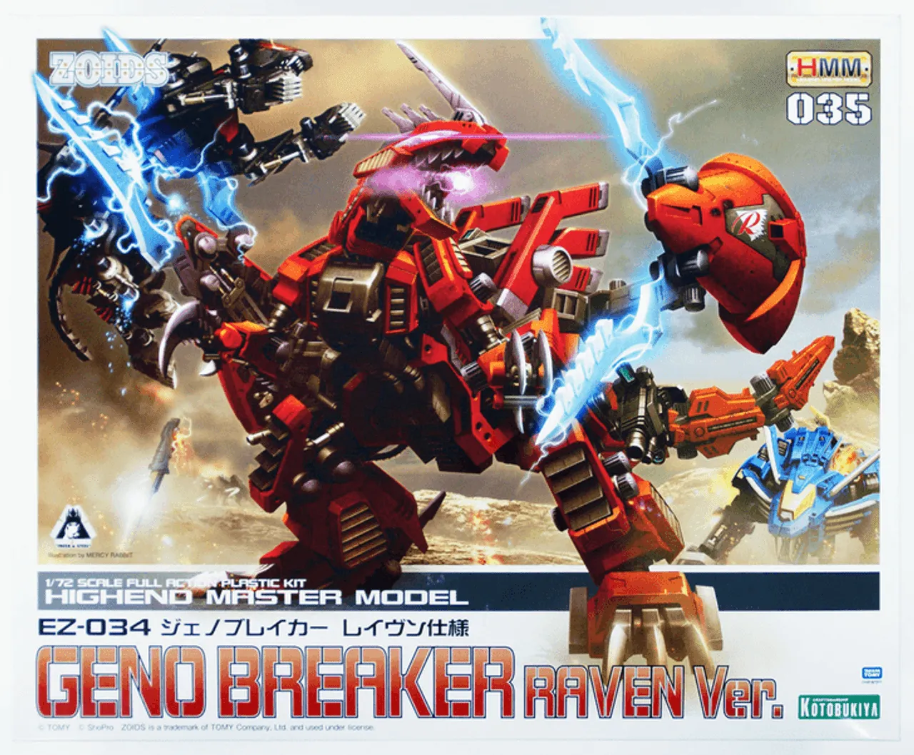 Kotobukiya ZD076 ZOIDS EZ-034 GENO BREAKER RAVEN Version 1/72 Scale Kit