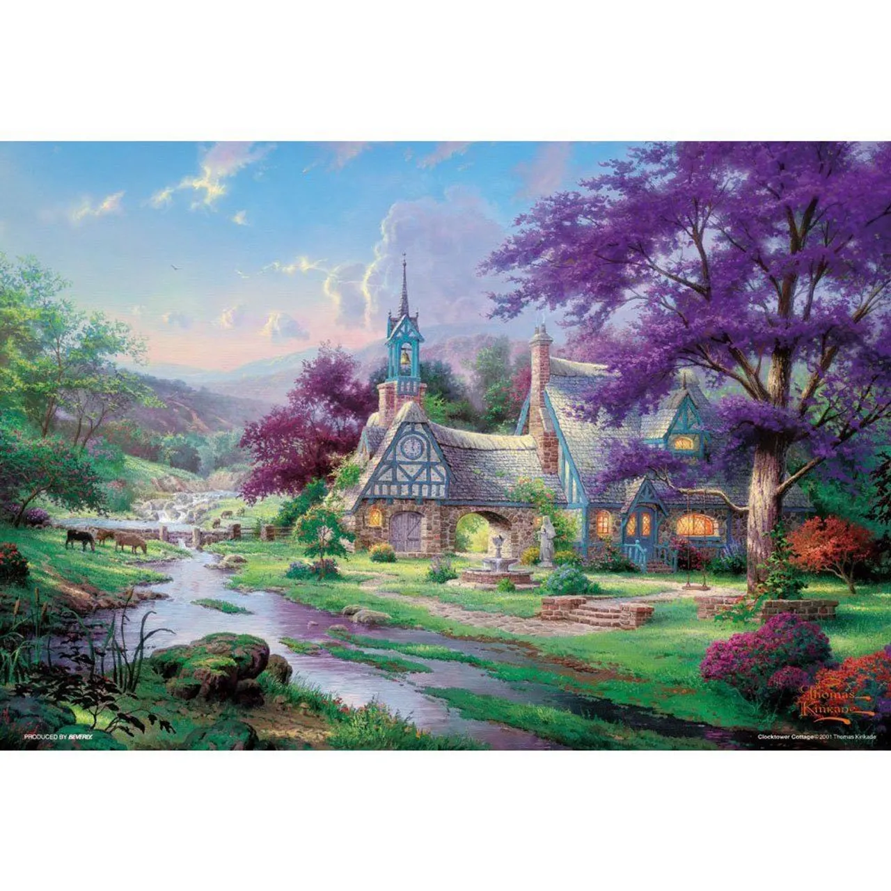 Beverly Jigsaw Puzzle M81-825 Thomas Kinkade Clock Tower Cottage (1000 S-Pieces)