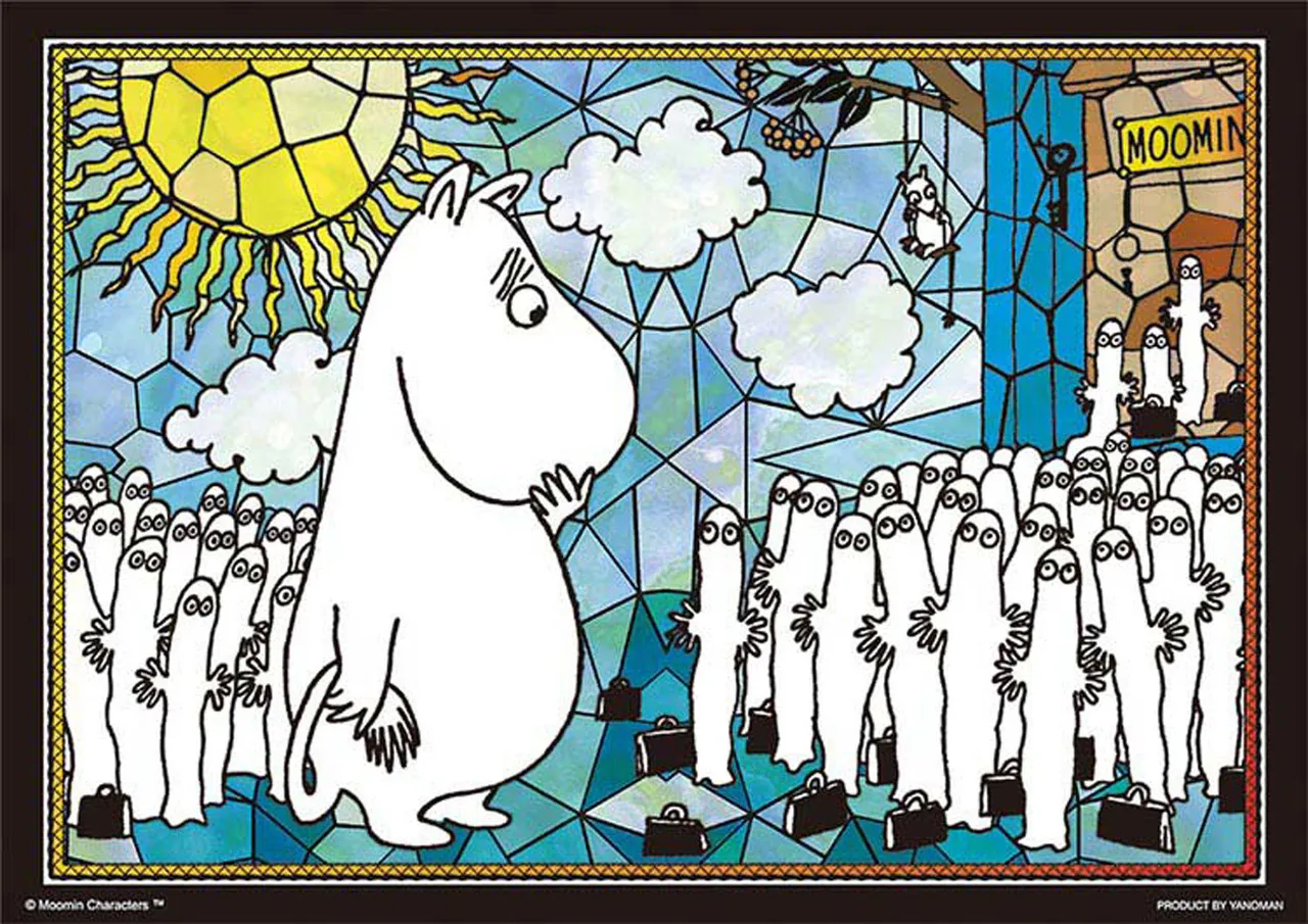 Yanoman Prism Art Jigsaw Puzzle 61-35 Moomin Hattifatteners Panic (108 Pcs)