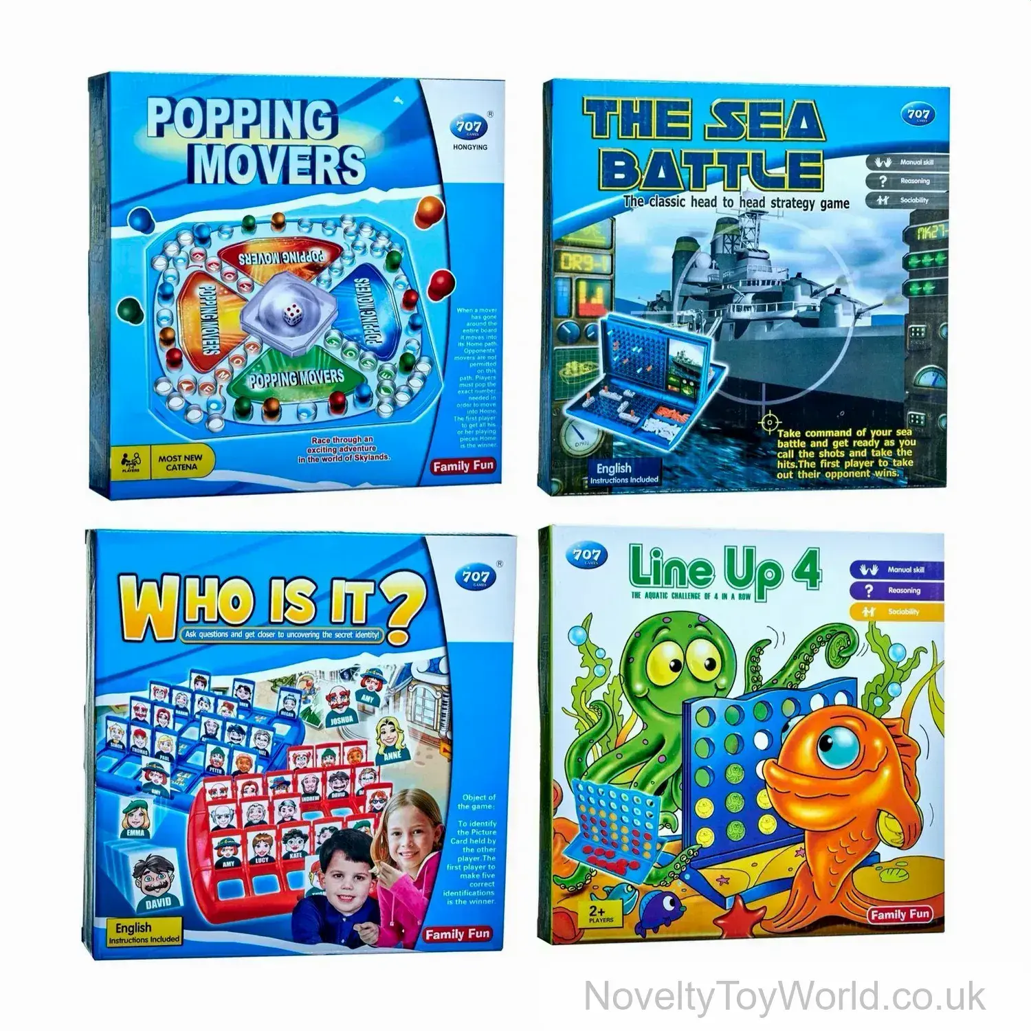 Boxed Classic Family Games - 4 Assorted