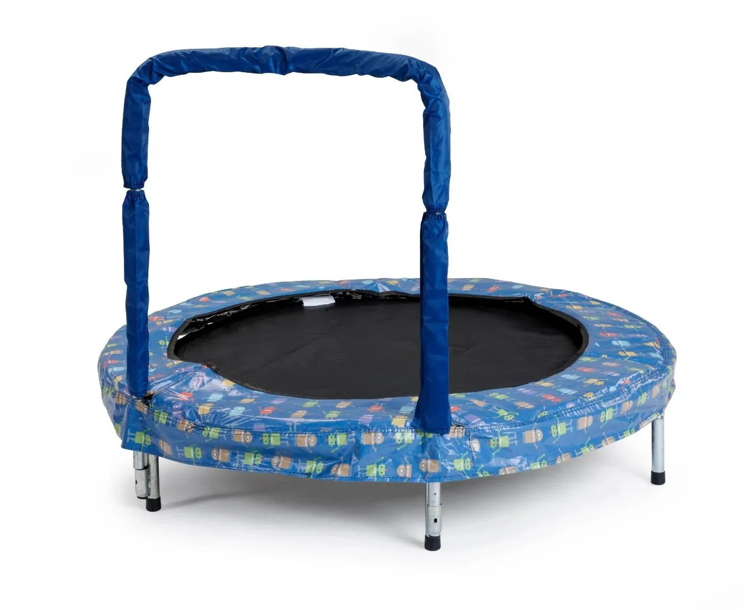 48” Themed Mini Trampoline – With Grab Rail