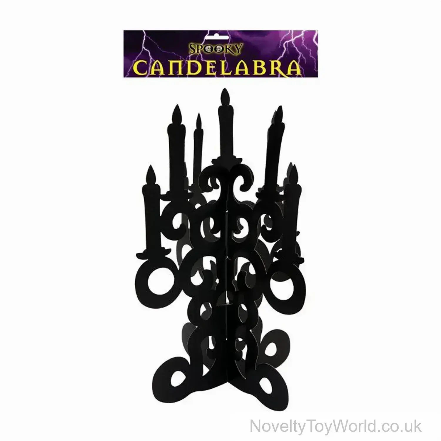Candelabra Black Card Halloween Decoration (39cm)