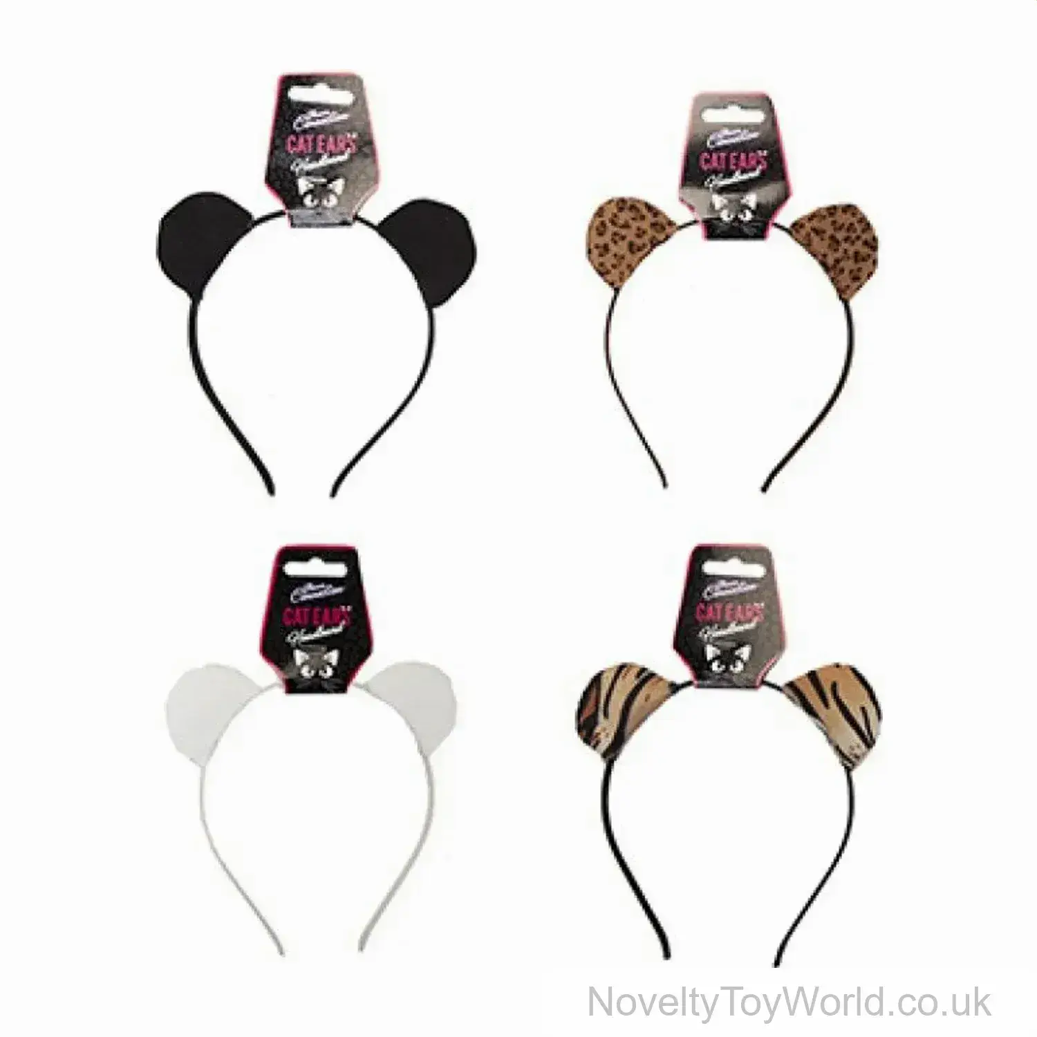 Cat Ears Headband Mix Of 4 - Adult Size
