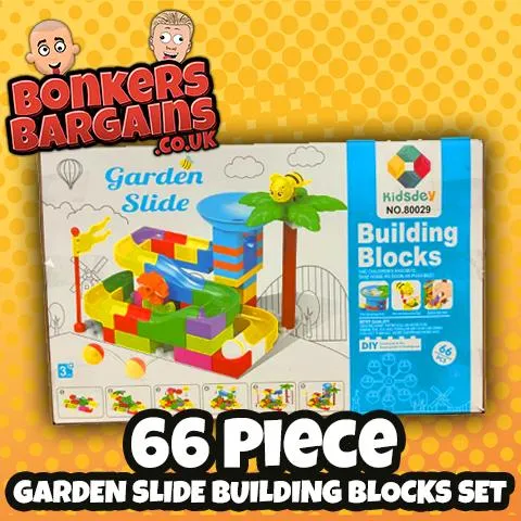 66 Piece Garden Slide Building Blocks Set