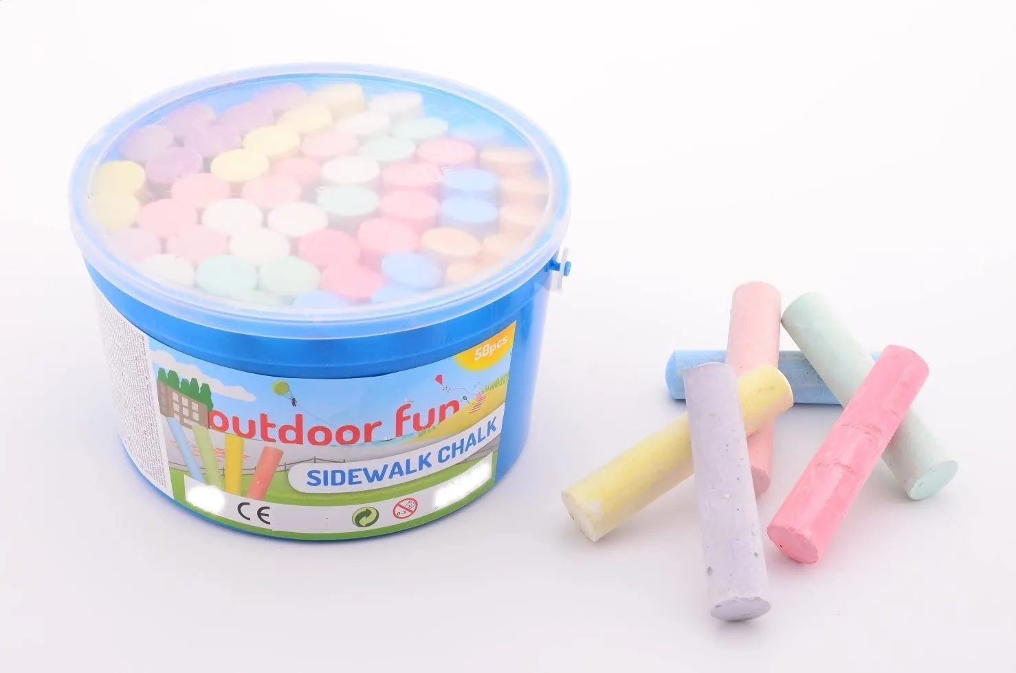 50pc Jumbo Chalk for Kids: Rev Up Your Child’s Creativity with Life-Sized Art!