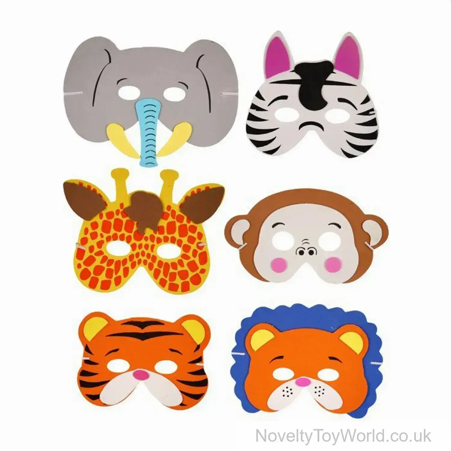 Child's Foam Zoo Animal Masks - Fancy Dress Party
