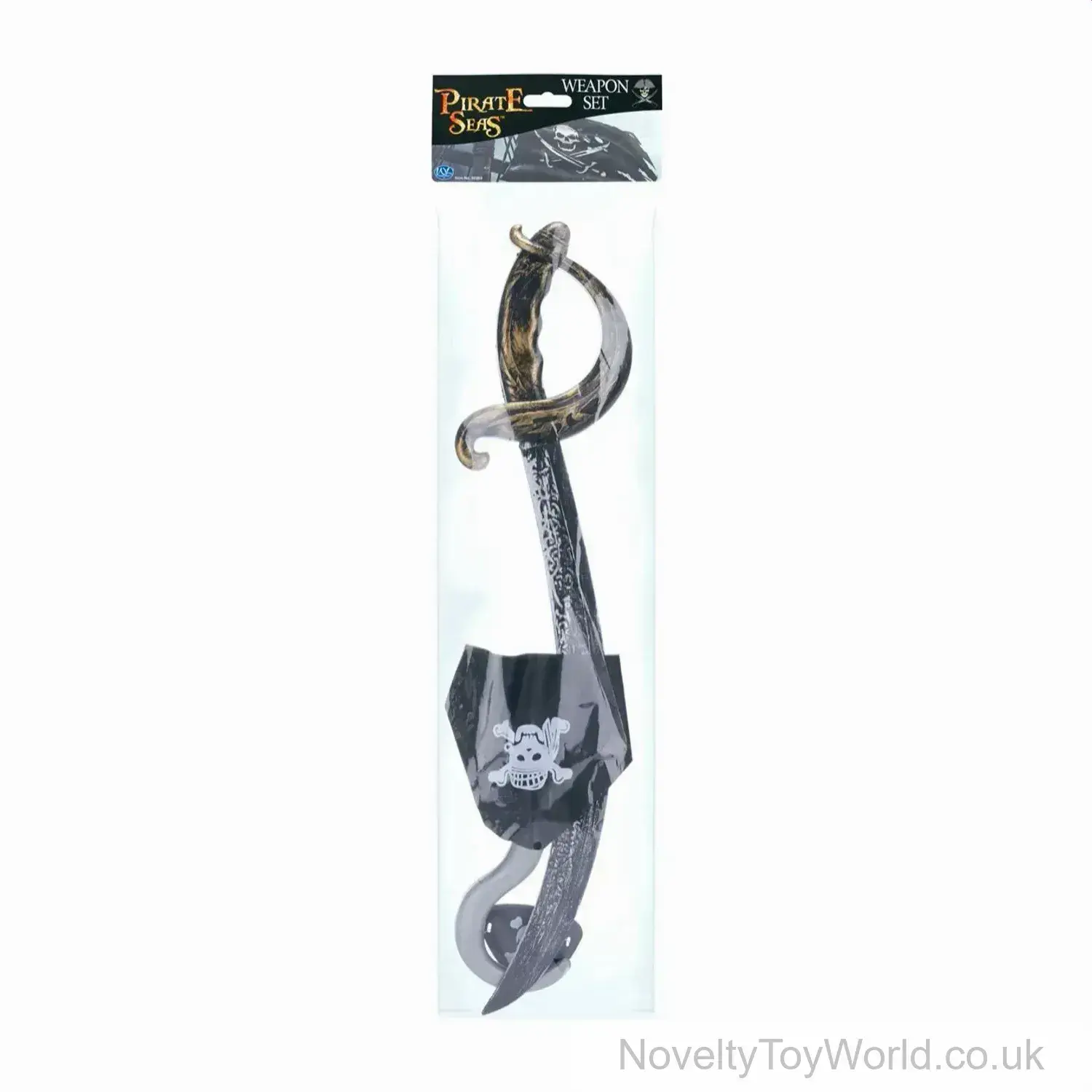 Child's Pirate Play Set - Cutlass, Hook & Eyepatch