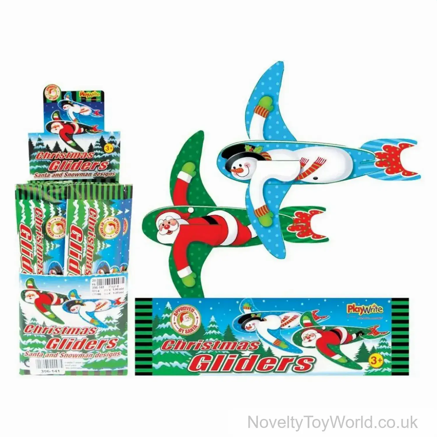 Christmas Foam Gliders - Santa & Snowmen (20cm)