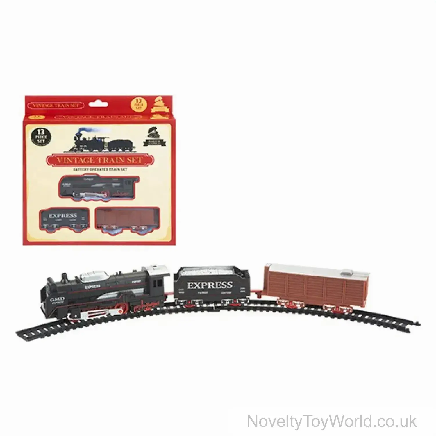 Classic Train Set With Train & Track - 13 Pieces