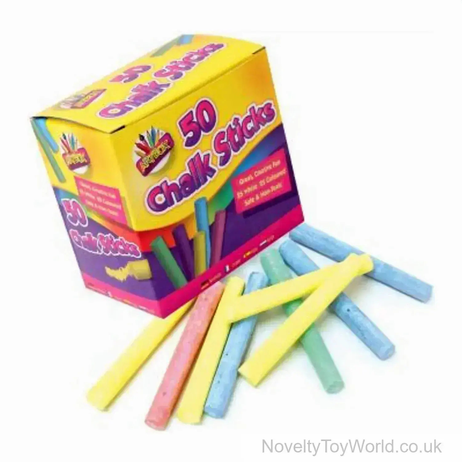 Colour & White Chalk Assortment - 50 piece
