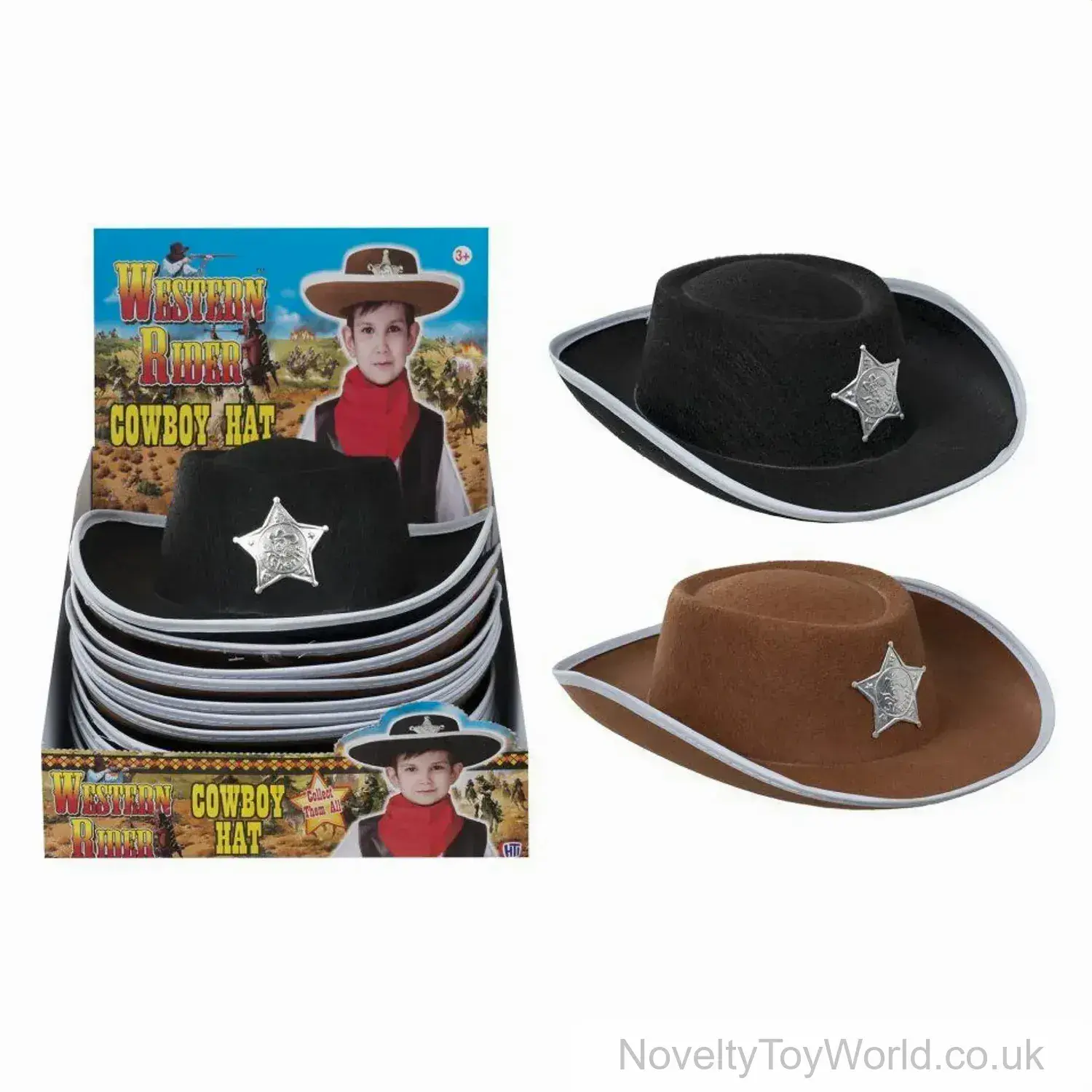 Cowboy Sheriff Western Hat Brown & Black - Child Size