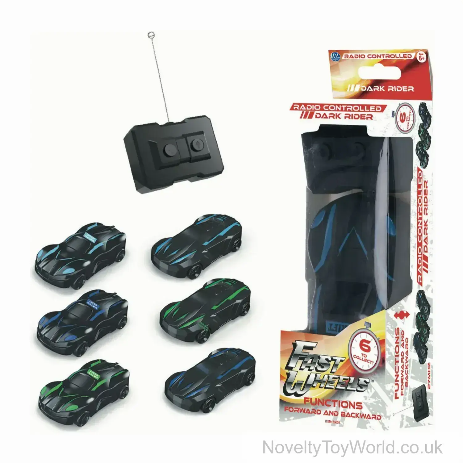 Dark Rider Mini Remote Control Car - 6 Assorted (13.5cm)